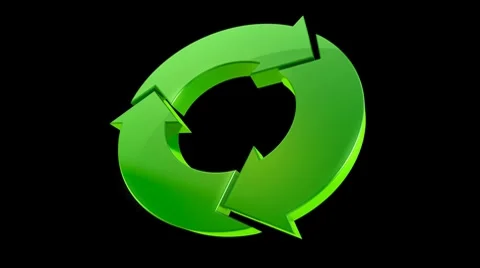 Recycle Symbol HD Video stock 8648217
