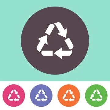 Recycle symbol icon Illustrazione stock