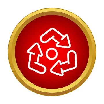 Recycle symbol icon indicating environmental sustainability concept Stock Illustration