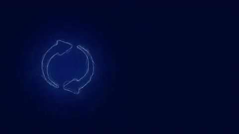 Recycle symbol icon with plexus effect. Connected lines with dots. Lines plexus Stock-Footage 169307538