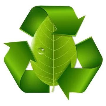Recycle Symbol With Leaf Stock Illustration