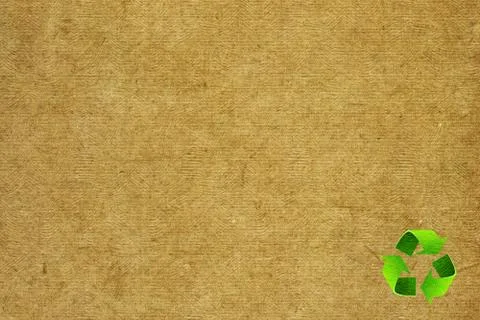 Recycle symbol on the paper texture background Stock Illustration