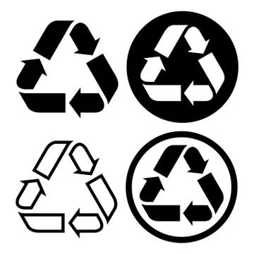 Recycle symbol set Stock Illustration
