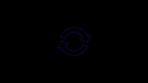 Recycle symbol, three circle arrows icon, black isolated on white background, Stock Footage 306557890