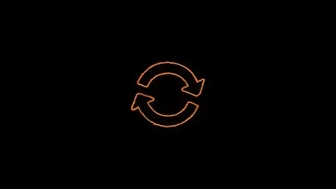 Recycle symbol, three circle arrows icon, black isolated on white background, Stock Footage 306557903