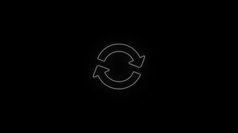 Recycle symbol, three circle arrows icon, black isolated on white background, Stock Footage 306557904