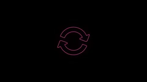 Recycle symbol, three circle arrows icon, black isolated on white background, Stock Footage 306557907