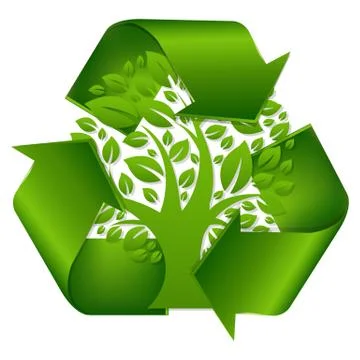 Recycle Symbol With Tree Stock Illustration