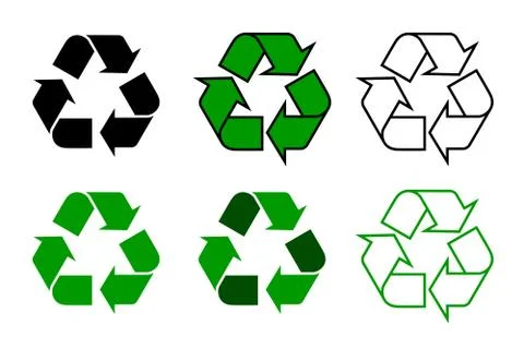 Recycle symdol set Stock Illustration