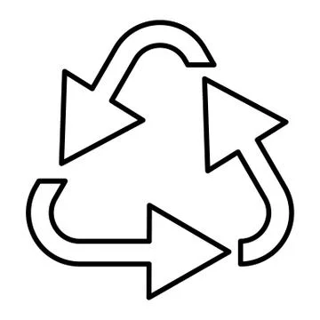 Recycle thin line icon. Environment vector illustration isolated on white. Cycle Stock Illustration