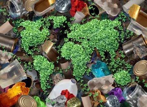 Recycle Trash And The Environment Stock Illustration