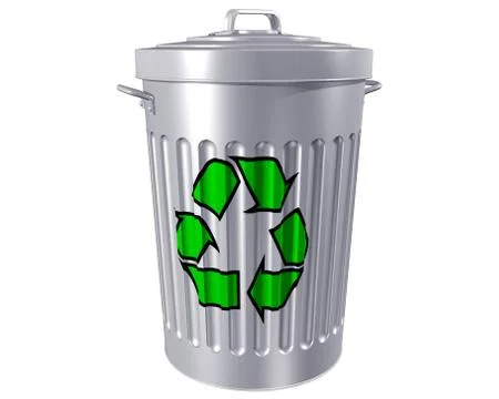 Recycle trashcan Stock Illustration