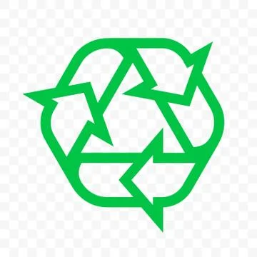 Recycle triangle arrow outline vector icon. Eco waste and organic package reu Stock-Illustration