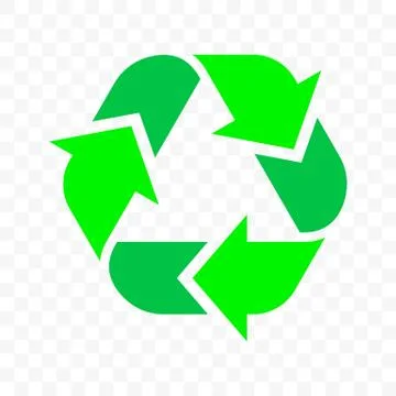 Recycle triangle arrow outline vector icon. Eco waste and organic package reu Illustrazione stock