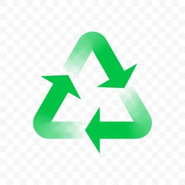 Recycle triangle arrow outline vector icon. Eco waste and organic package reu Stock Illustration