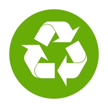 Recycle vector icon recycling garbage symbol environment for graphic design.. Stock Illustration