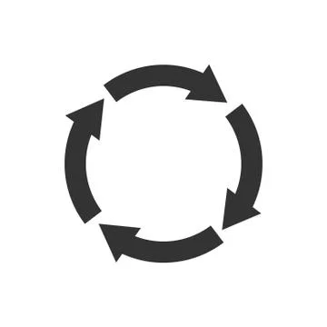 Recycle vector symbol vector illustration isolated Stock Illustration