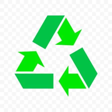 Recycle vector triangle arrow cycle icon. Eco waste bin, organic package reus Stock Illustration