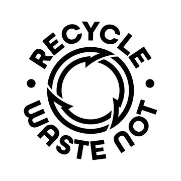 Recycle, waste not. Stock Illustration