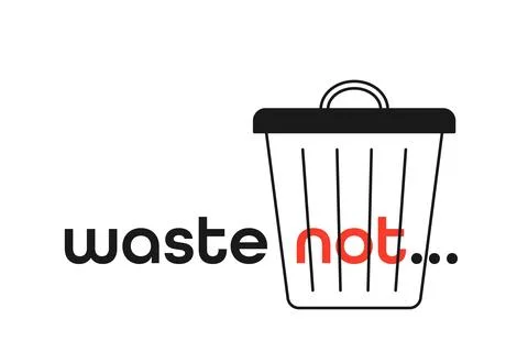 Recycle, waste not. Stock Illustration