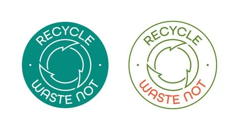 Recycle, waste not. Stock Illustration