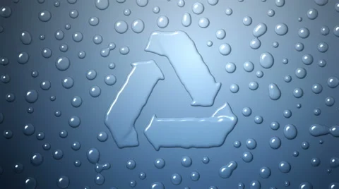 Recycle Water Drops Stock-Footage 65433153