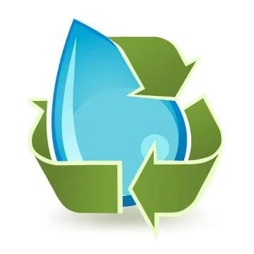 Recycle Water Illustrazione stock