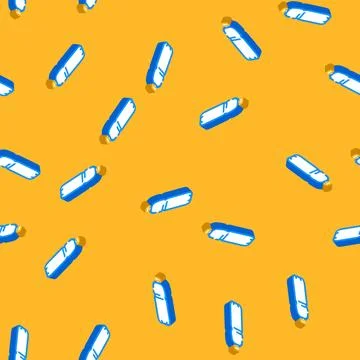 Recycle water plastic bottle isometric icon seamless pattern Stock Illustration