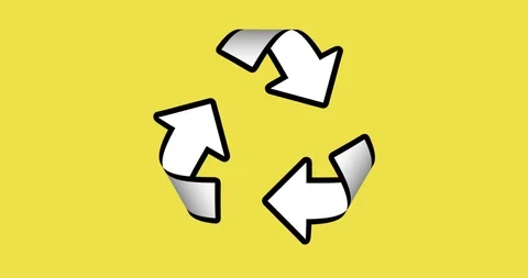 Recycle Yellow Stock Footage 113787993