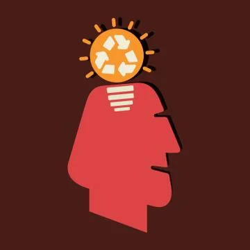 Recycle your thought concept vector Stock-Illustration