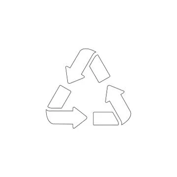 Recycled cycle arrows. flat vector icon Ilustración de archivo
