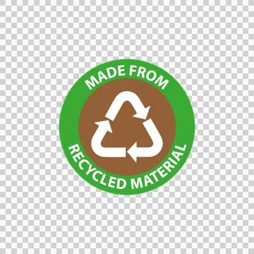 Recycled Material Circular Emblem Badge Stock Illustration