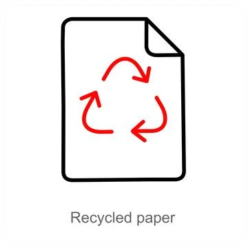 Recycled Paper and document icon concept Stock Illustration