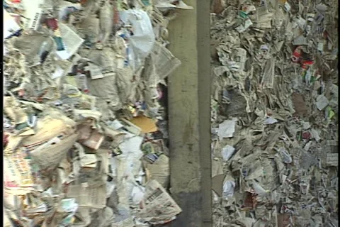RECYCLED PAPER Stock Footage 1052544