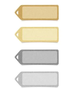 Recycled paper label set Stock Illustration