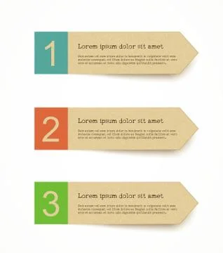 Recycled paper label set Stock Illustration