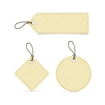 Recycled paper label set Illustrazione stock