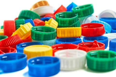 Recycled plastic bottle caps Photos
