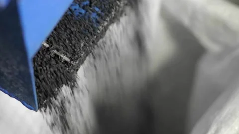 Recycled plastic waste materials, which have been processed to be used again as Stock-Footage 334661735