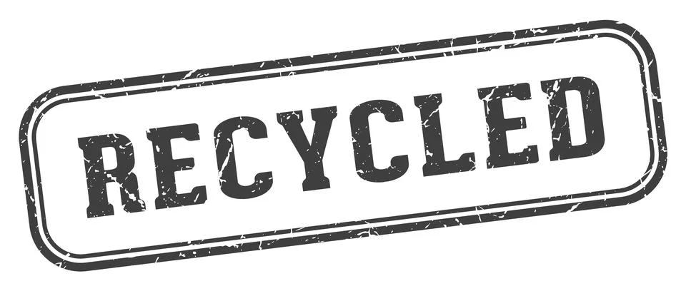 Recycled stamp. recycled rectangular stamp on white background Stock Illustration