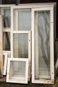 Recycled Window Frames Stock Photos
