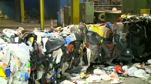 Recycling and disposal facility Stock Footage 168332049