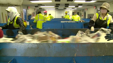 Recycling and disposal facility Stock Footage 168333847