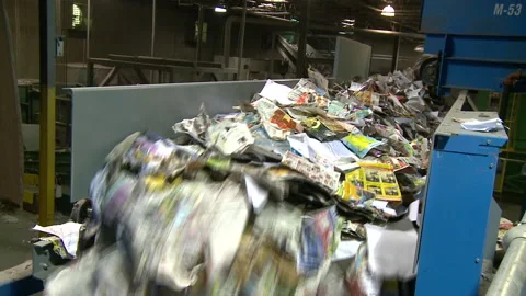 Recycling and disposal facility Stock Footage 168334402