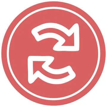 Recycling arrow circular icon Stock Illustration