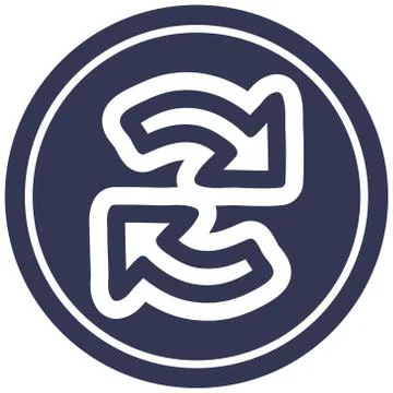 Recycling arrow circular icon Stock Illustration