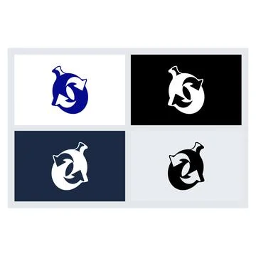 Recycling Arrow Logo Set Stock Illustration