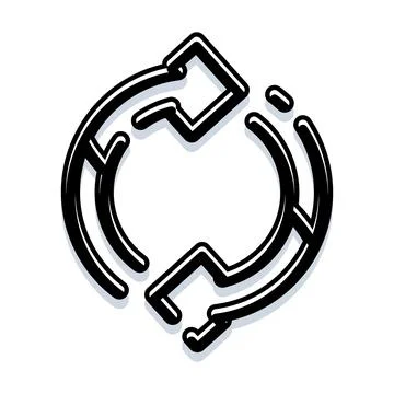 Recycling arrows forming a circular refresh symbol Stock Illustration