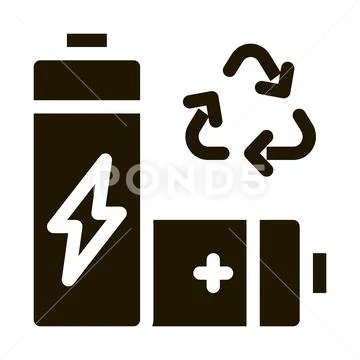 Recycling, Batterie, Symbol, Vektor, GlypheRecycling, Batterie, Symbol, Vektor, Glyphe  