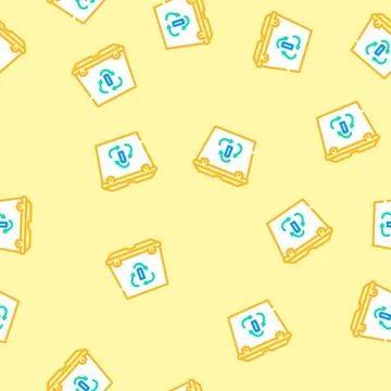 Recycling battery vector seamless pattern Stock Illustration